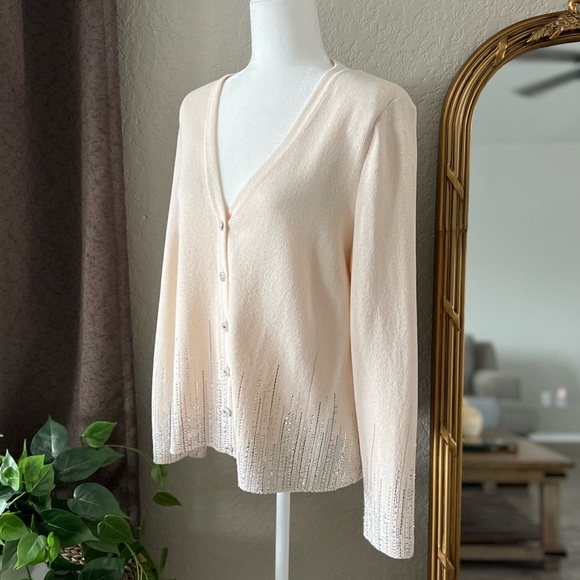 St John Evening Crystal Embellished Cardigan - Picture 5 of 15